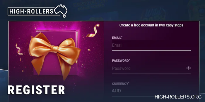 Create a new casino account for high rollers